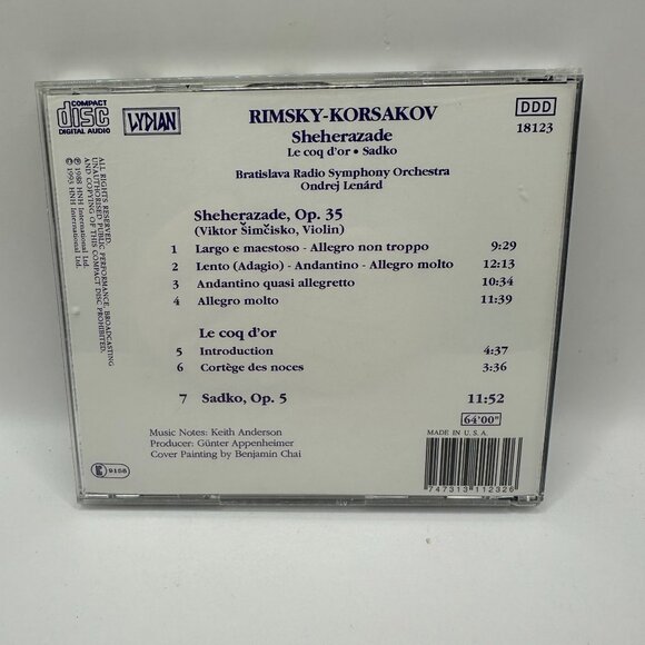 Rimsky-Korsakov Sheherazade Le Coq Dor Sadko CD Ondrej Lenárd Lydian Label 1993 - Picture 2 of 5